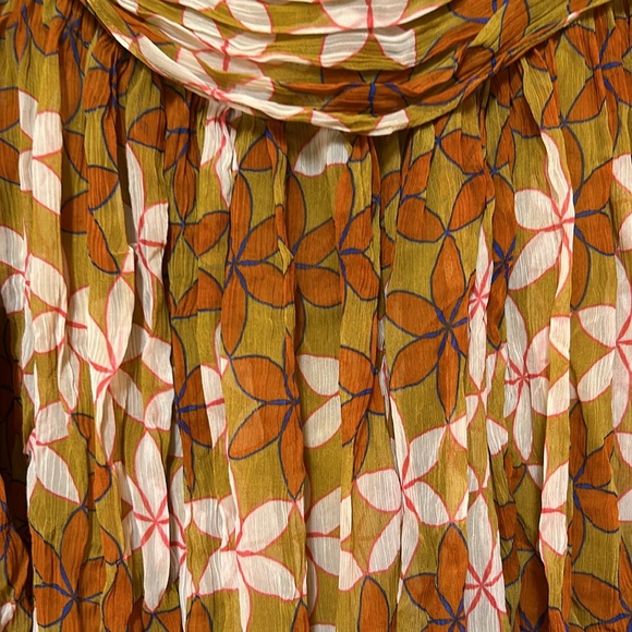 Anthropologie Guapa Orange Mot boho lined skirt nwt - Picture 5 of 16